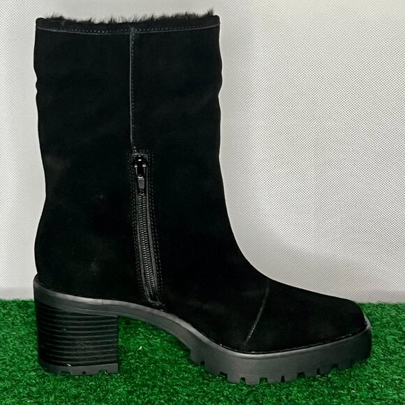 Andre Assous Milana Women's Boots Fur Trim/fold down Water Resistant Suede 6 NEW - Picture 5 of 16